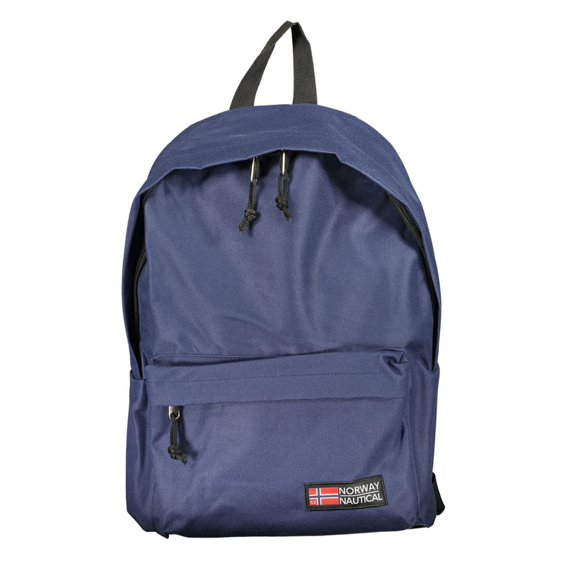 Blue polyester men's backpack-null