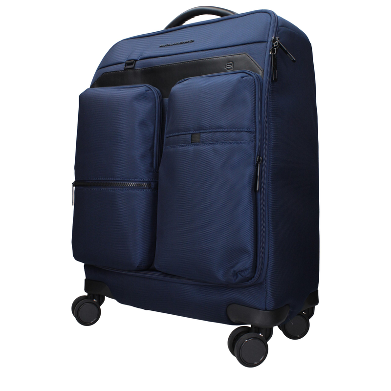Blue fabric luggage and travel-null