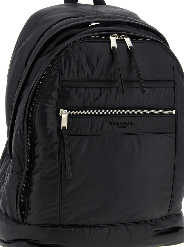 Black calfskin backpack-null