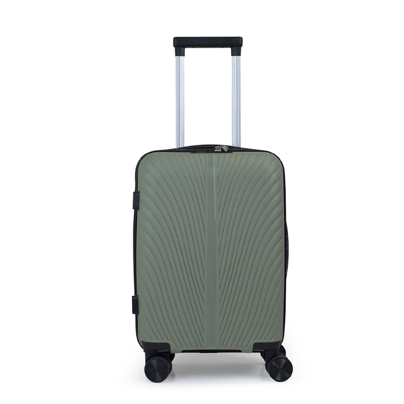 Aerocase - peacock, small cabin size (4 removable wheel) 52cm/18in luggage, 8kg suitcase, black-null