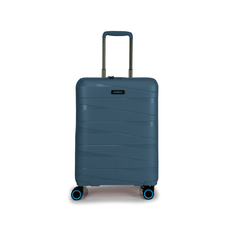 Bg berlin - ted cabin size/carry-on & bg tumbler gift (4 wheel) 55cm/20in luggage, 10kg suitcase, beige/camel-null