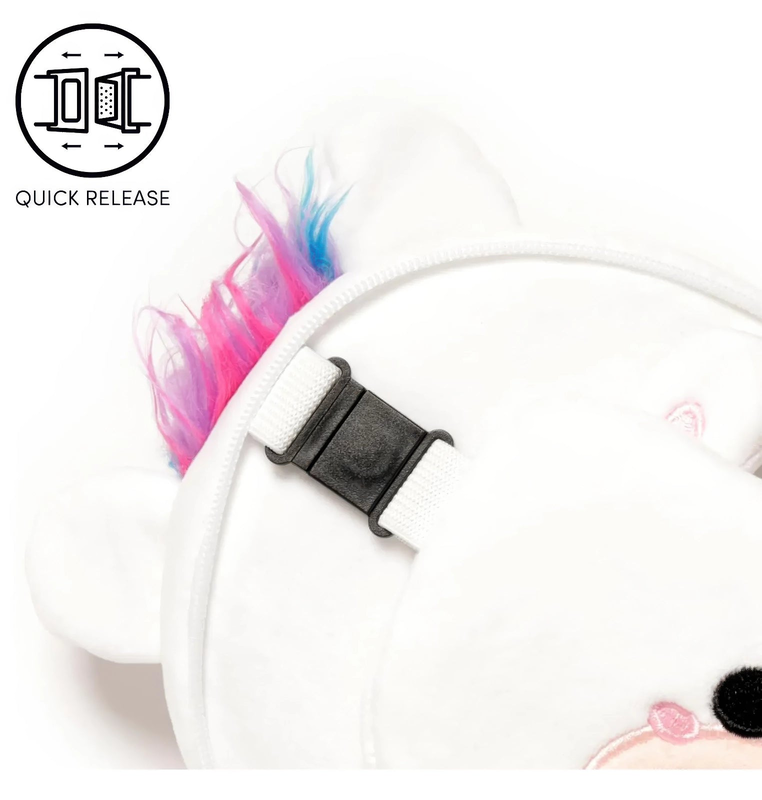 Relaxeazzz unicorn travel pillow eye mask, , medium-null