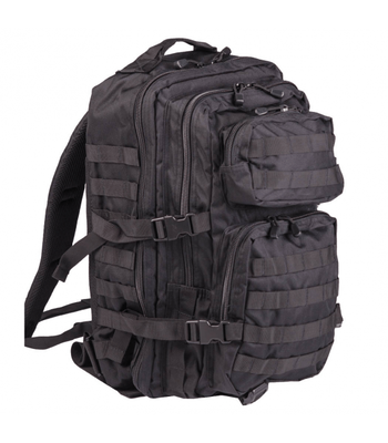 Mil tec backpack us assault large 36l black, Black, medium
