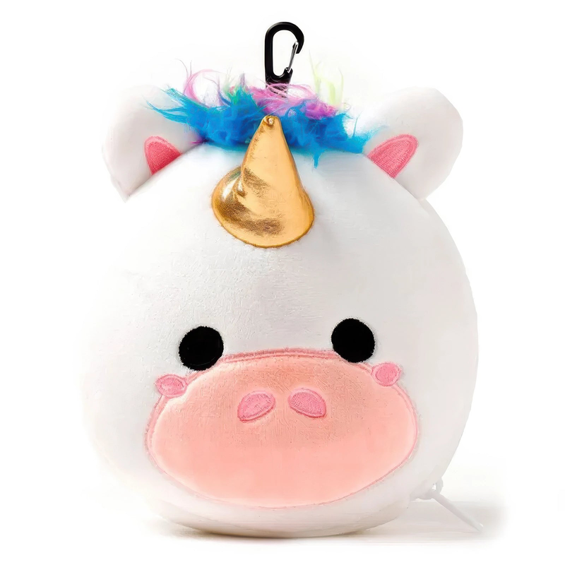 Relaxeazzz unicorn travel pillow eye mask, , medium-null