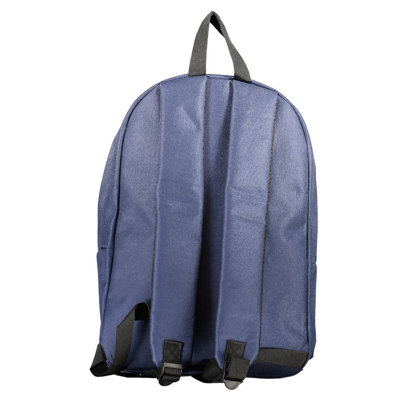 Blue polyester men's backpack-null