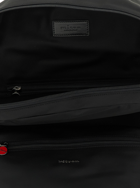 Black polyamide backpack-null