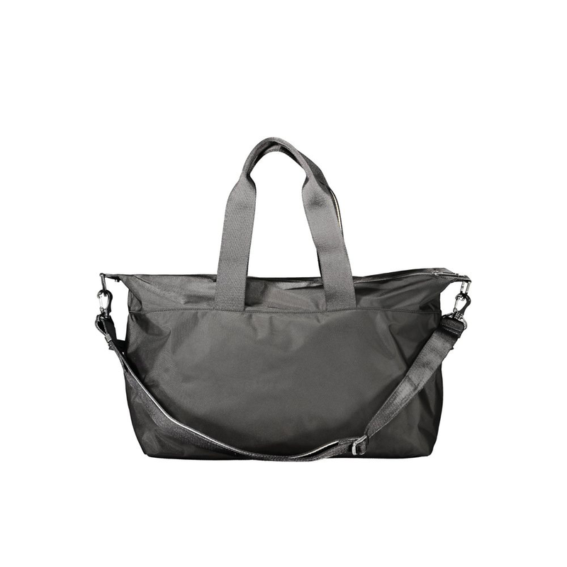 Black polyurethane men's bag-null