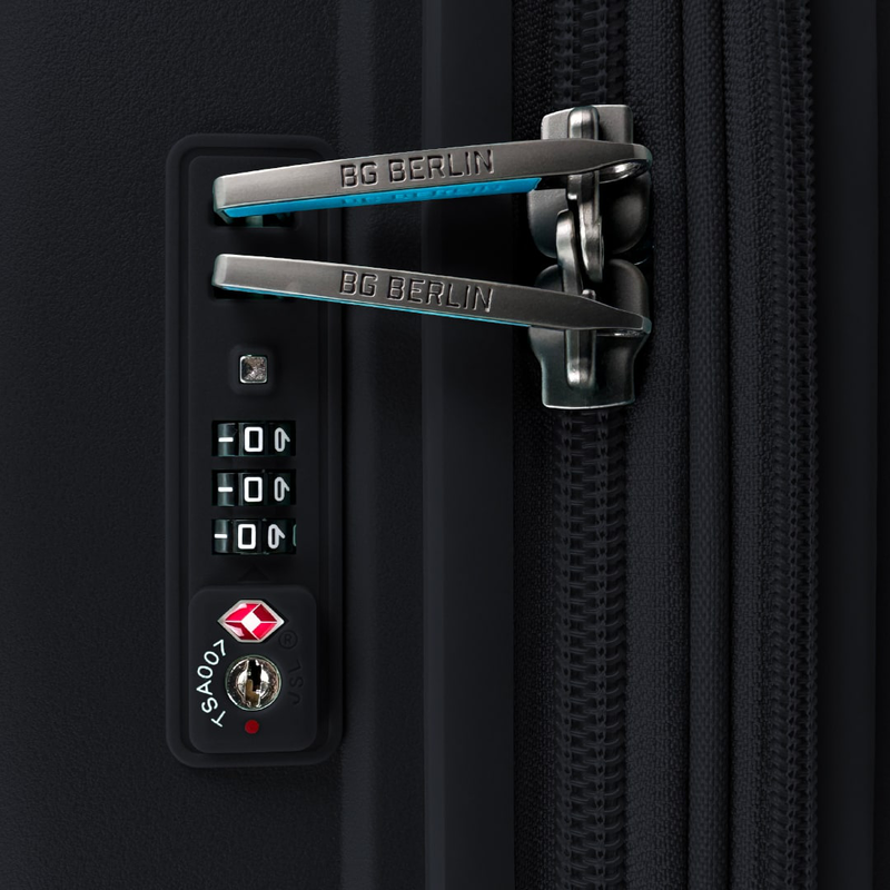 Bg berlin - soda large size (4 wheel), double security zipper, 76cm/28in luggage / suitcase, blue-null