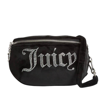Juicy Couture kimberly velour waist bag, Black, medium