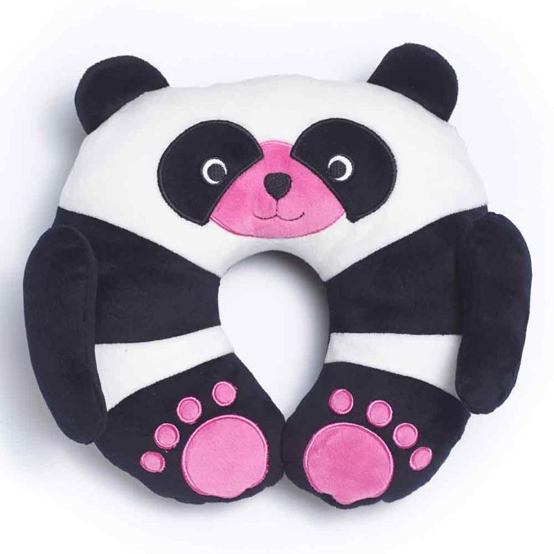 Travel blue  neck pillow panda, , medium-null
