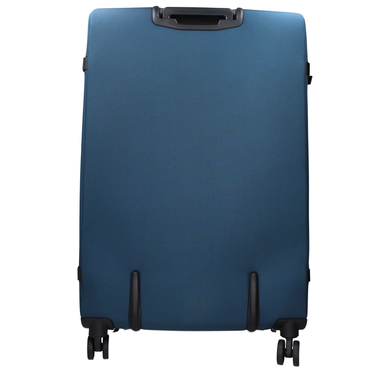 Blue fabric luggage and travel-null