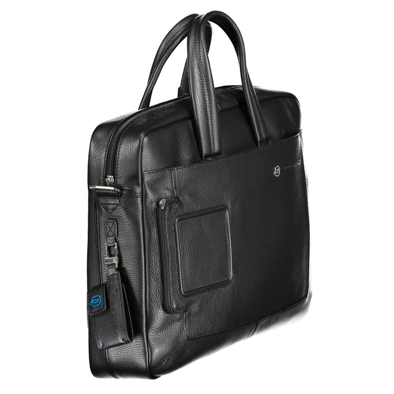 Nero leather men briefcase-null
