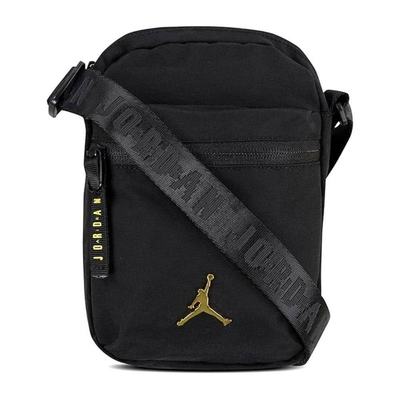 Nike jordan Airborne festival bag, Black / Gold, medium