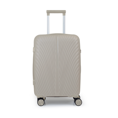 Aerocase - peacock, cabin size (4 wheel) 56cm/20in luggage, 10kg suitcase, beige, Beige, medium