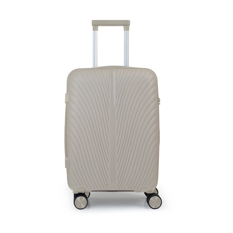 Aerocase - peacock, cabin size (4 wheel) 56cm/20in luggage, 10kg suitcase, beige-null