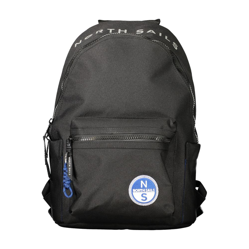 Nero polyester uomo backpack with versatile design-null