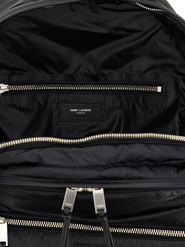 Black calfskin backpack-null