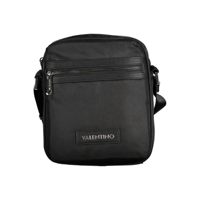 Black fabric men's shoulder bag, Black, medium