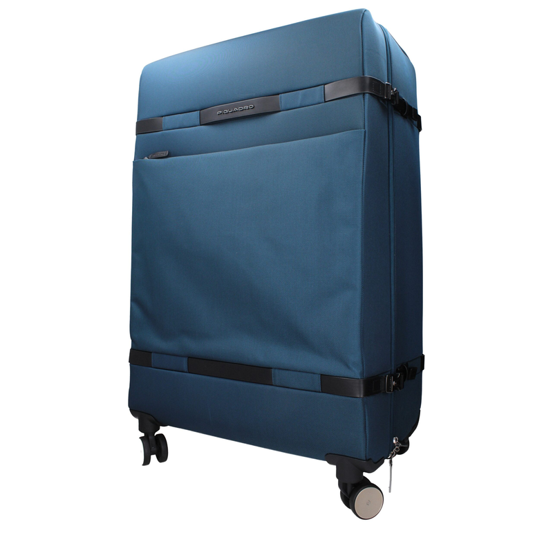 Blue fabric luggage and travel-null