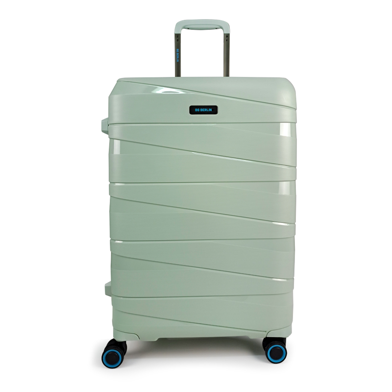 Bg berlin - ted medium size & bg tumbler gift (4 wheel) 66cm/24in luggage, 15kg suitcase, beige/camel-null
