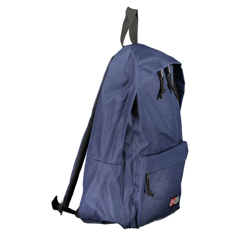 Blue polyester men's backpack-null