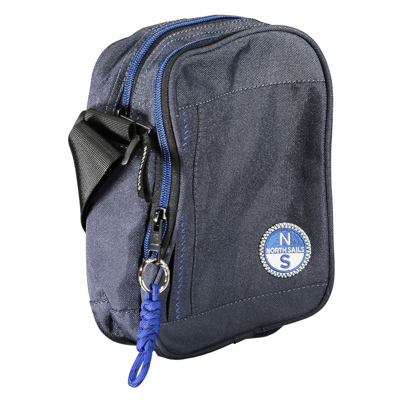 Blue polyester men shoulder bag-null