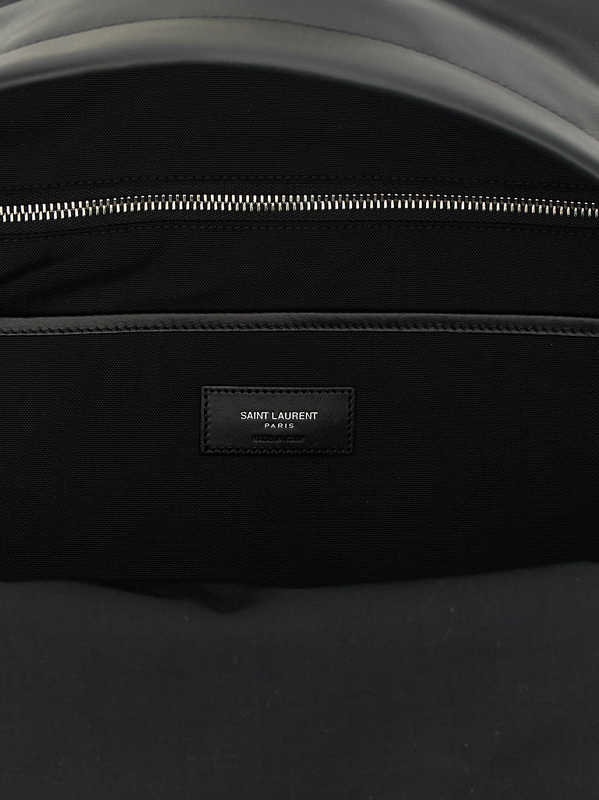 Black calfskin backpack-null