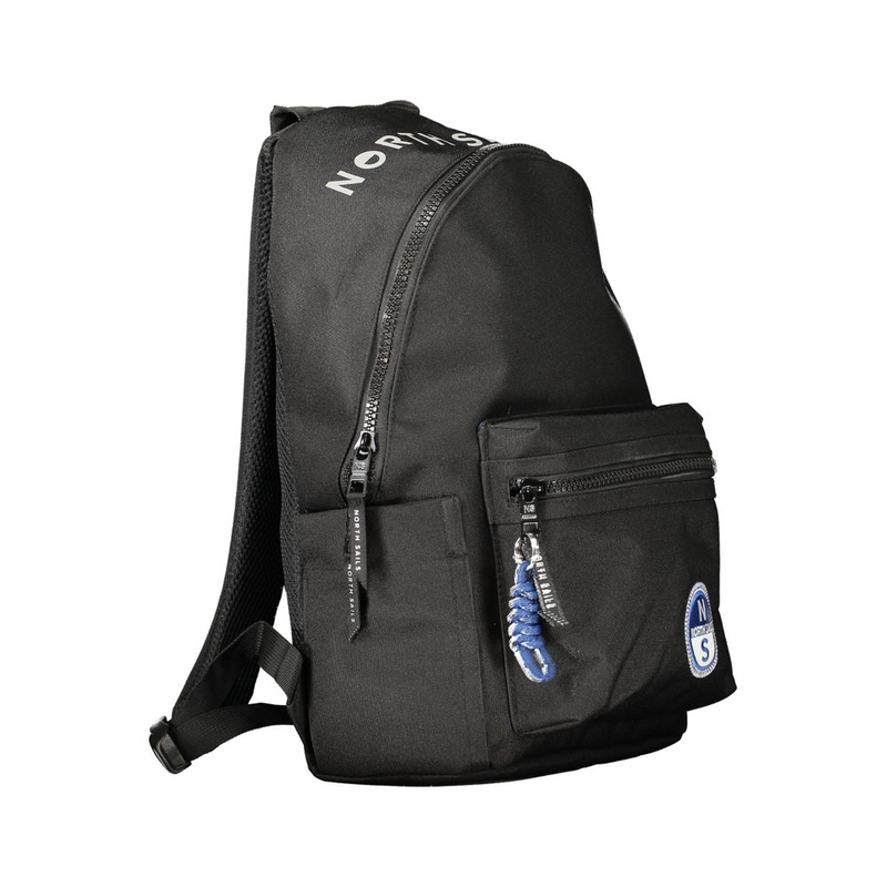 Nero polyester uomo backpack with versatile design-null