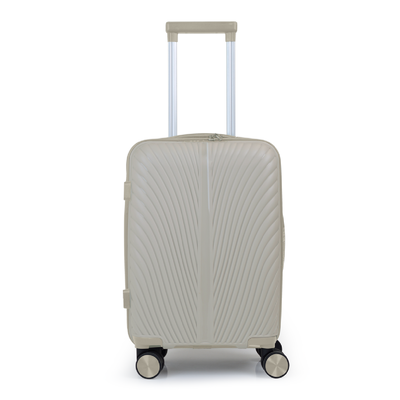 Aerocase - peacock, small cabin size (4 removable wheel) 52cm/18in luggage, 8kg suitcase, beige, Beige, medium