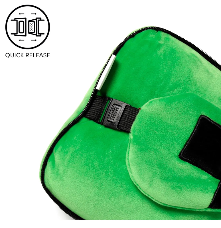 Relaxeazzz minecraft creeper travel pillow eye mask, , medium-null