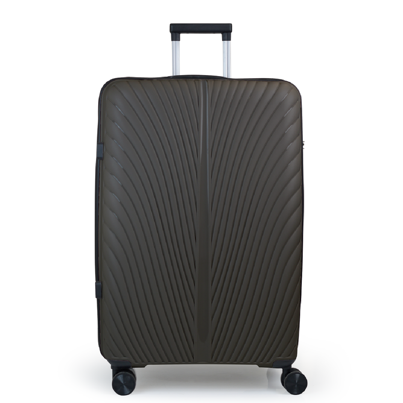 Aerocase - peacock, large size (4 wheel) 77cm/28in luggage, 20-23kg suitcase, black-null