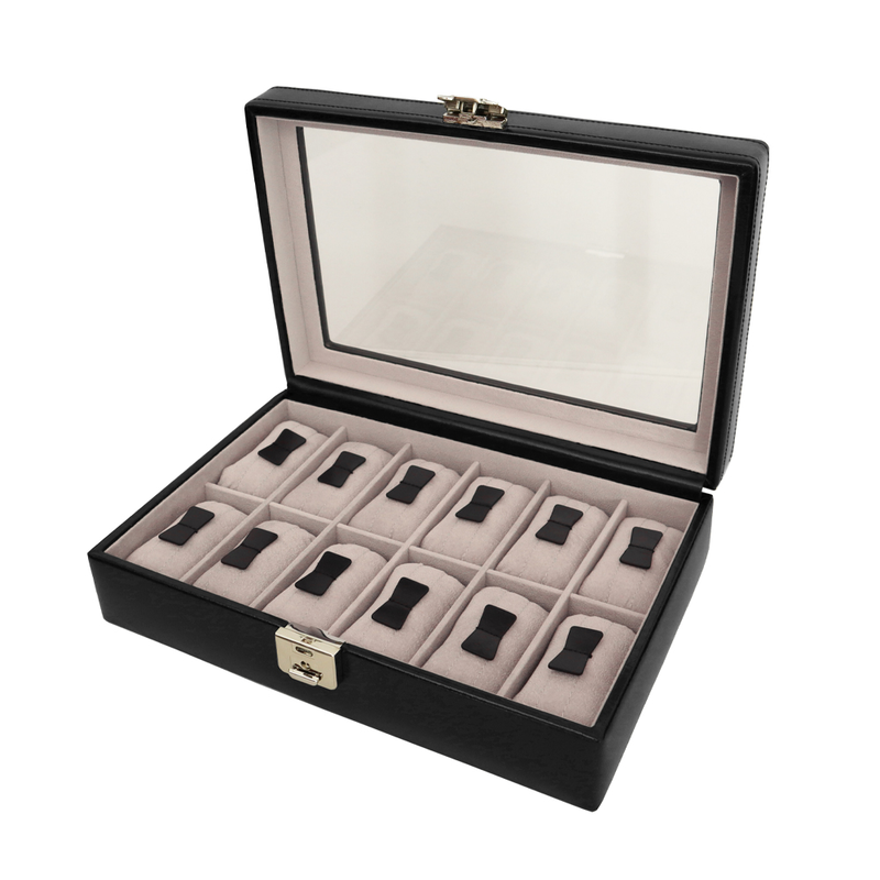 Product image: Θήκη ρολογιών davidts μαύρο - γνήσιο δέρμα 378812-01-null