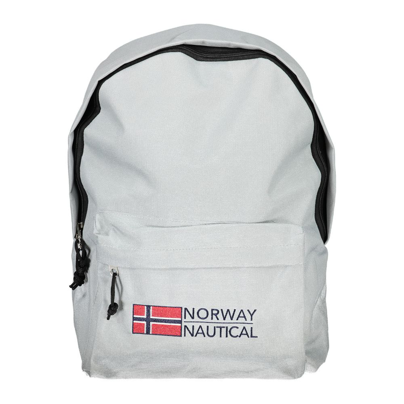 Gray polyester men backpack-null