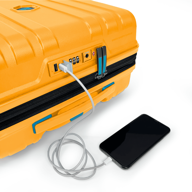 Bg berlin - neo enduro, buy 1 get 1 free promo, set of 2 luggages, mustard-null