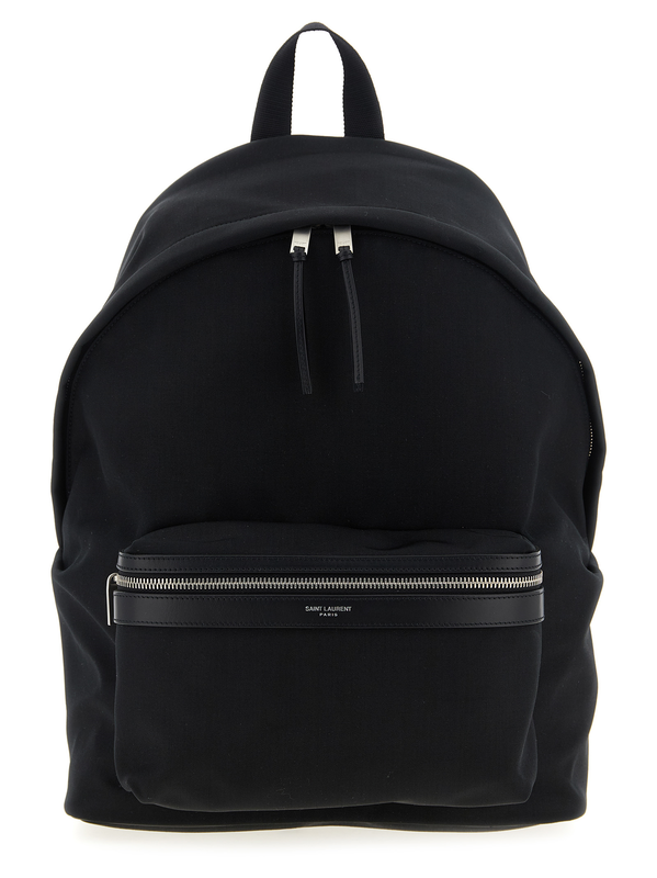 Black polyamide backpack-null