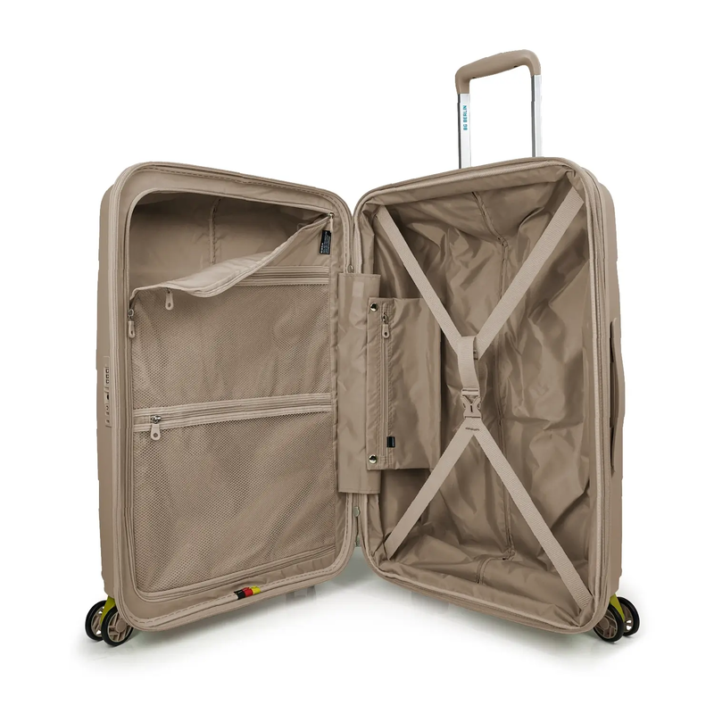 Bg berlin - zip&sup2; medium size (4 wheel), double security zipper, 69cm/26in luggage / suitcase, mustard-null