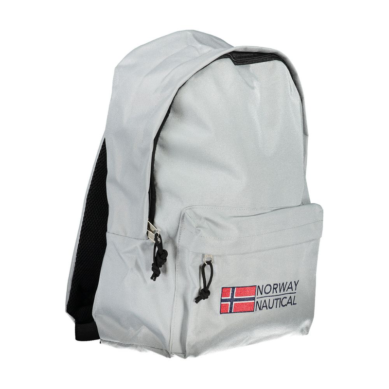 Gray polyester men backpack-null