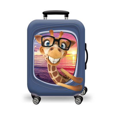 Κάλυμμα βαλίτσας medium amber happy giraffe am761-02