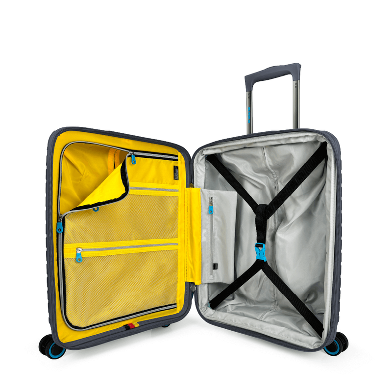 Bg berlin - soda cabin size/carry-on (4 wheel), double security zipper, 54cm/20in luggage, 10kg suitcase, back-null
