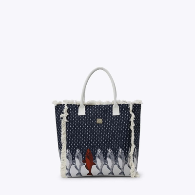 Axel ladies beach bag, Blue, medium
