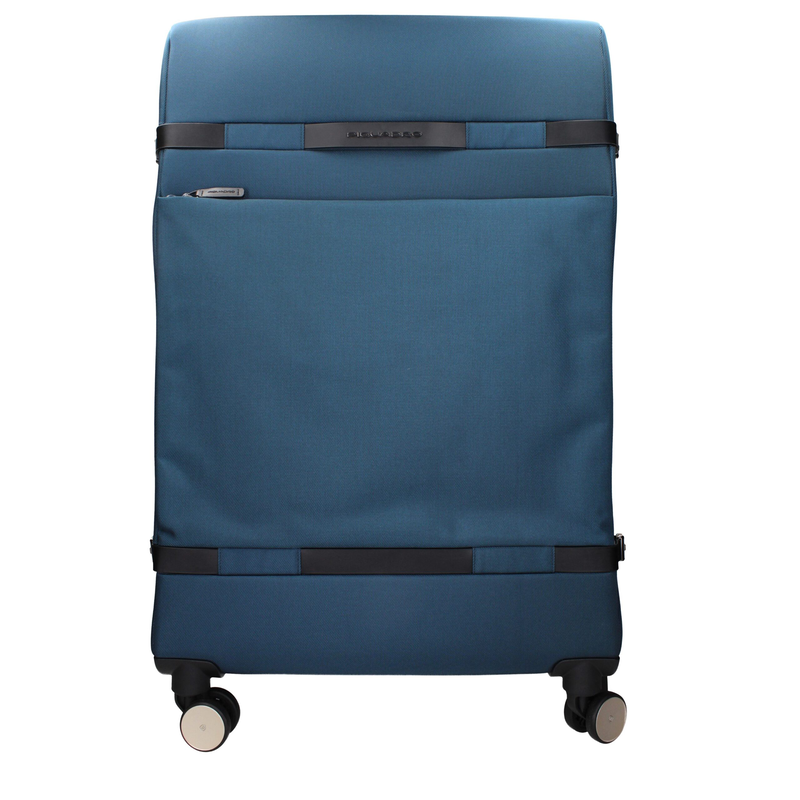 Blue fabric luggage and travel-null
