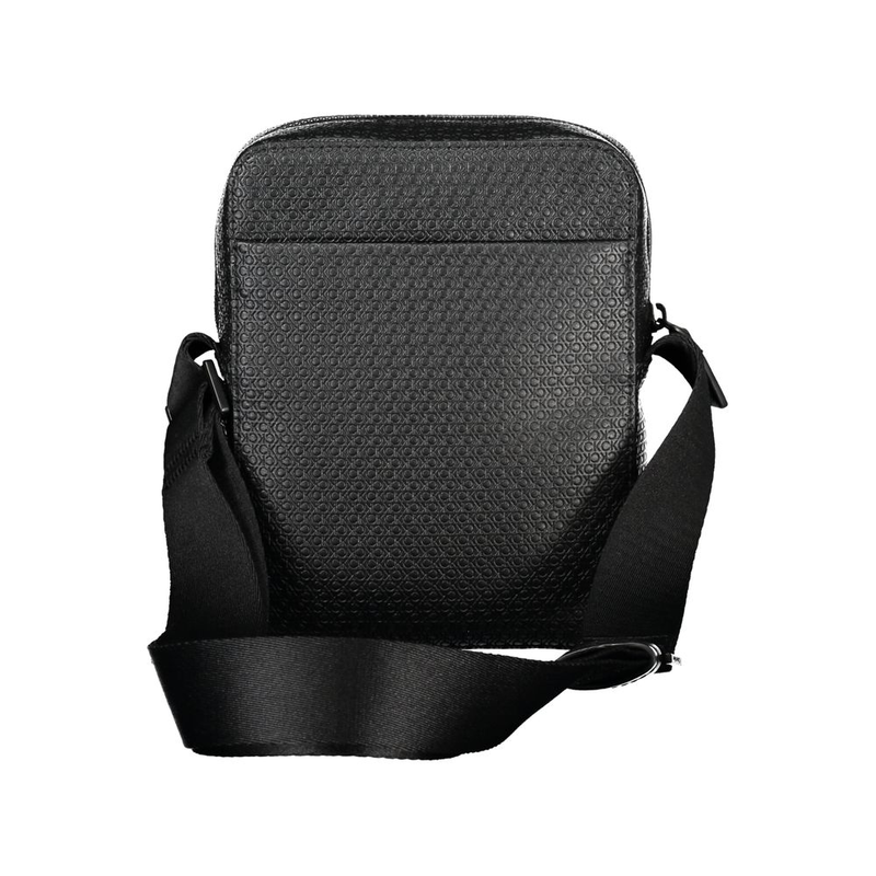 Elegant black shoulder bag with contrasting accents-null