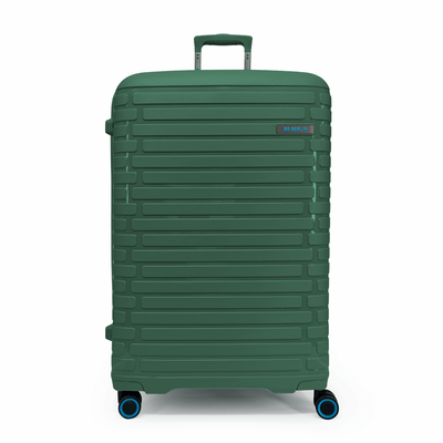 Bg berlin - soda large size (4 wheel), double security zipper, 76cm/28in luggage / suitcase, dark green, Dark Green, medium