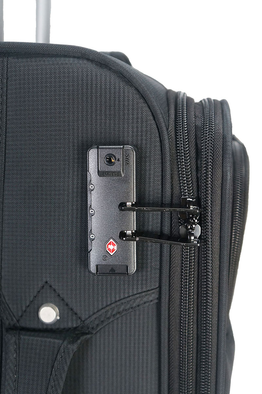 Pack&go soft luggage extendable 20 inch black, , medium-null