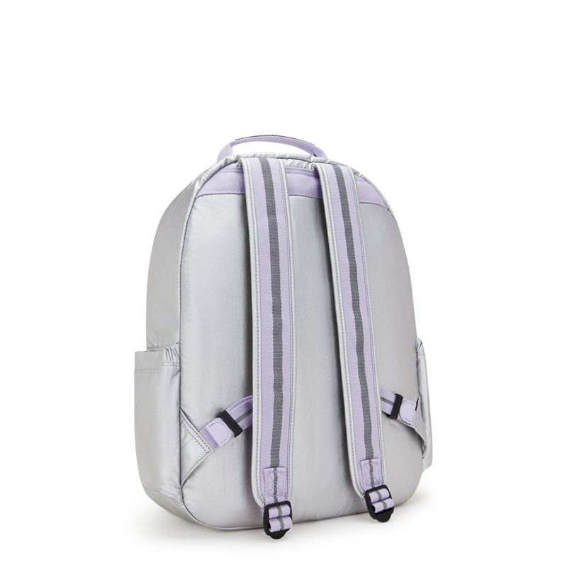 Kipling school bag seoul silver glow met-null
