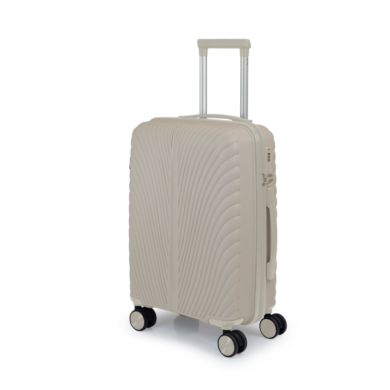 Aerocase - peacock, cabin size (4 wheel) 56cm/20in luggage, 10kg suitcase, beige-null
