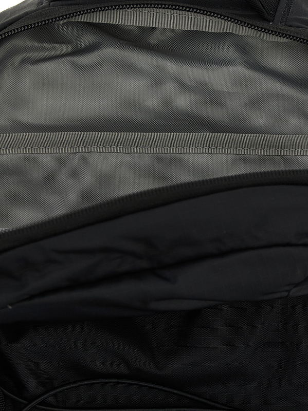 Black nylon backpack-null