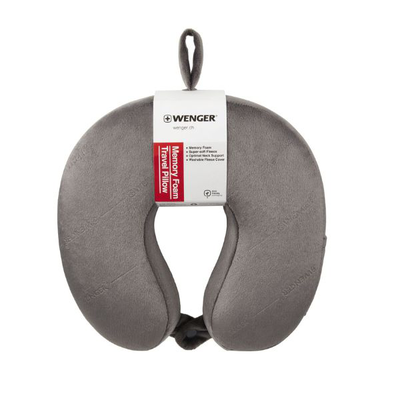 Wenger, memory foam travel neck pillow, grey ( r ), , medium