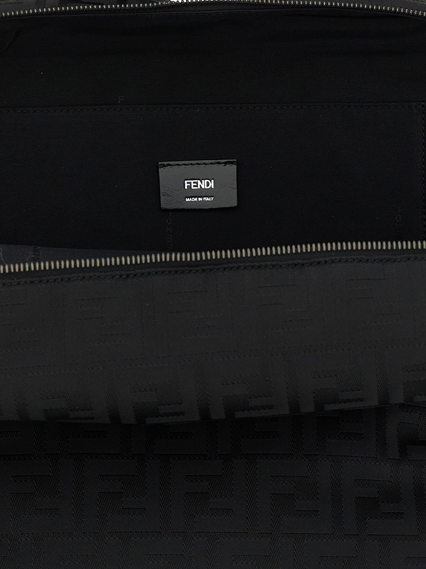 Black polyamide backpack-null
