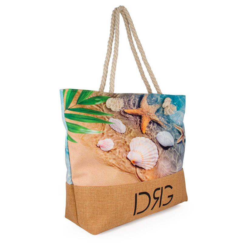 Beach bag in beige colour, , medium-null
